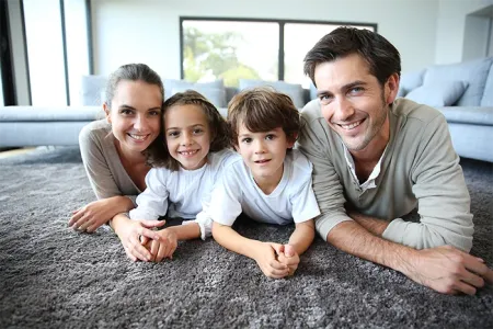 happy family in pest free home